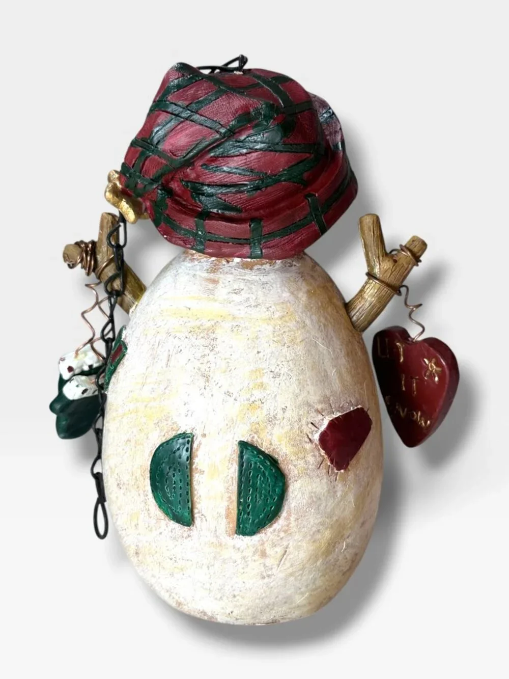 Snowman Birdhouse Hanging Decoration With 